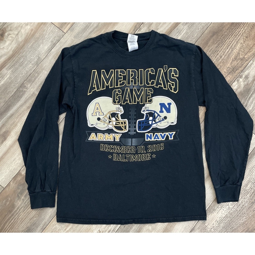 Go‎ Army Beat Navy Americas Game 2016 Adult LS T-Shirt Medium Black Graphic